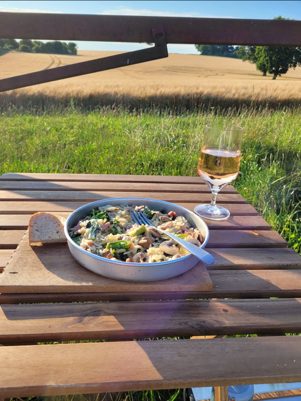 Orzo with mushrooms and&nbsp;bacon